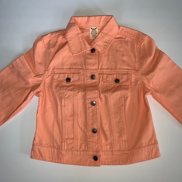 New without tag Peach color Denim Jacket - Picture 3 of 10